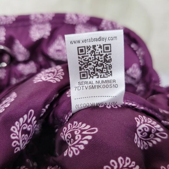 Vera Bradley Lilac Paisley Iconic Little Crossbody with RIFD protection cardslot - Picture 5 of 12